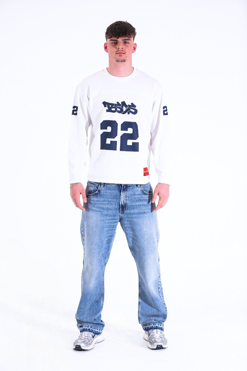 WHITE 22 LONG SLEEVE JERSEY