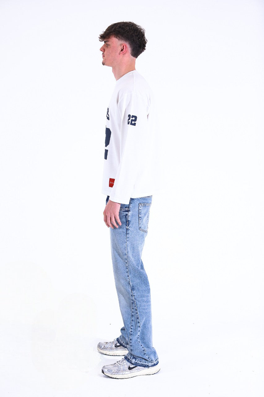 WHITE 22 LONG SLEEVE JERSEY