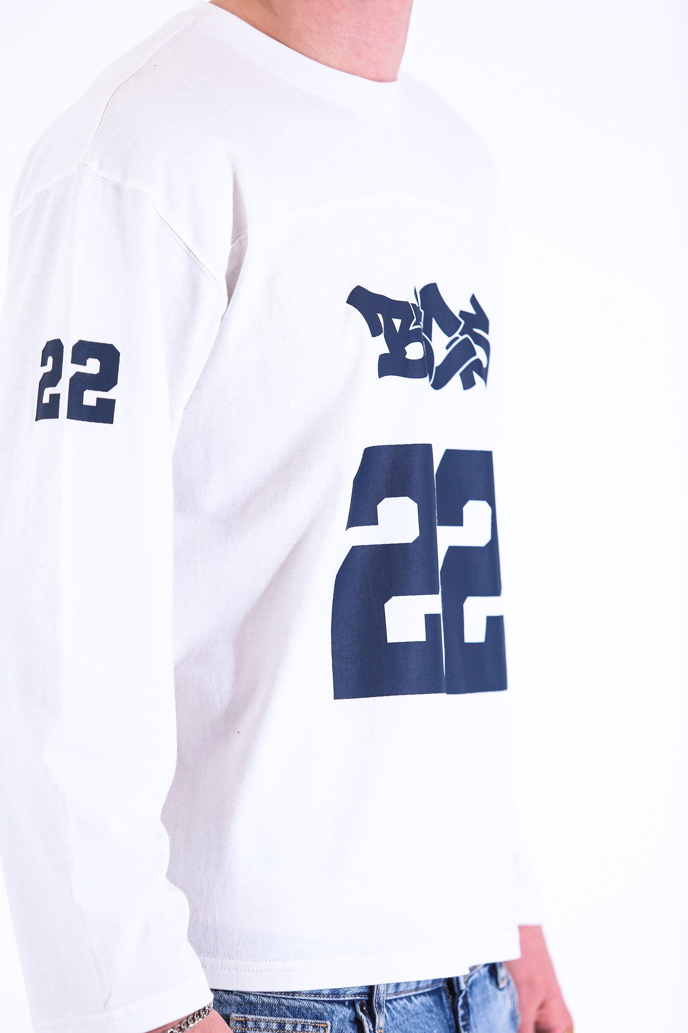 WHITE 22 LONG SLEEVE JERSEY